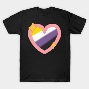 nonbinary sparkle heart T-Shirt